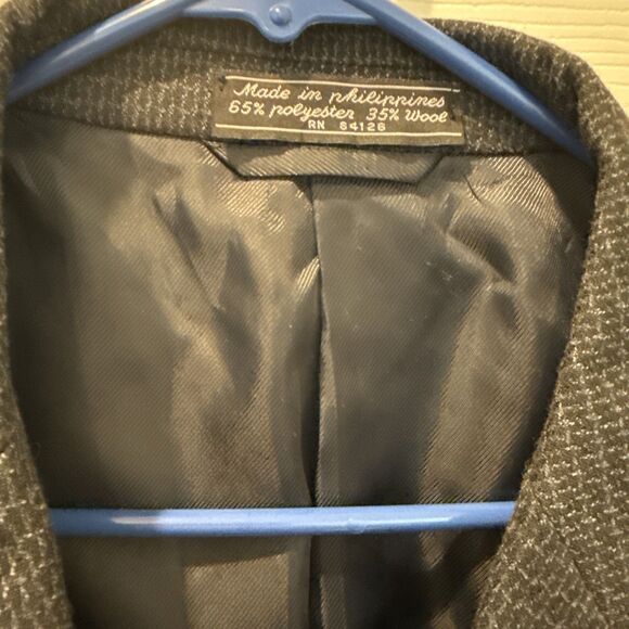 Palo Savino Rome Milan Men’s Blue Textured Wool Blend Blazer Jacket 48R 2 Button - Picture 2 of 15